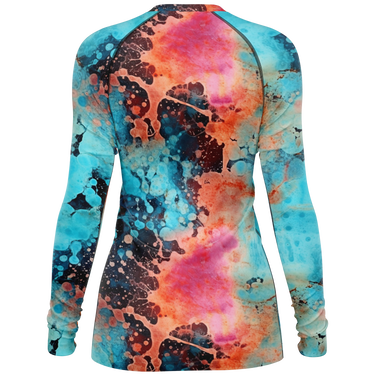 Chokefish™ Long Sleeve Rashguard Acid-Wash Woman's Shirt-005
